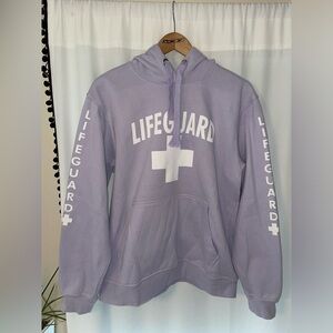 Lifeguard hoodie Clique women’s L large lilac purple sweatshirt hooded